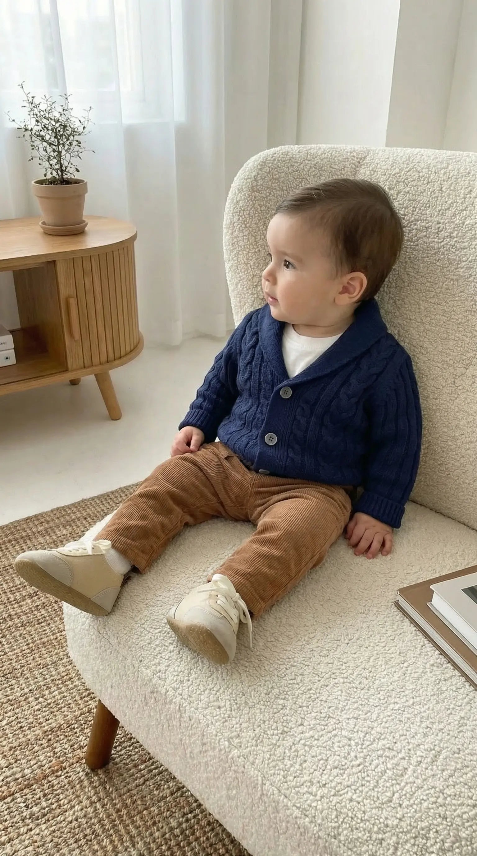 Élanoora Barker - Boys' Baby Cardigan
