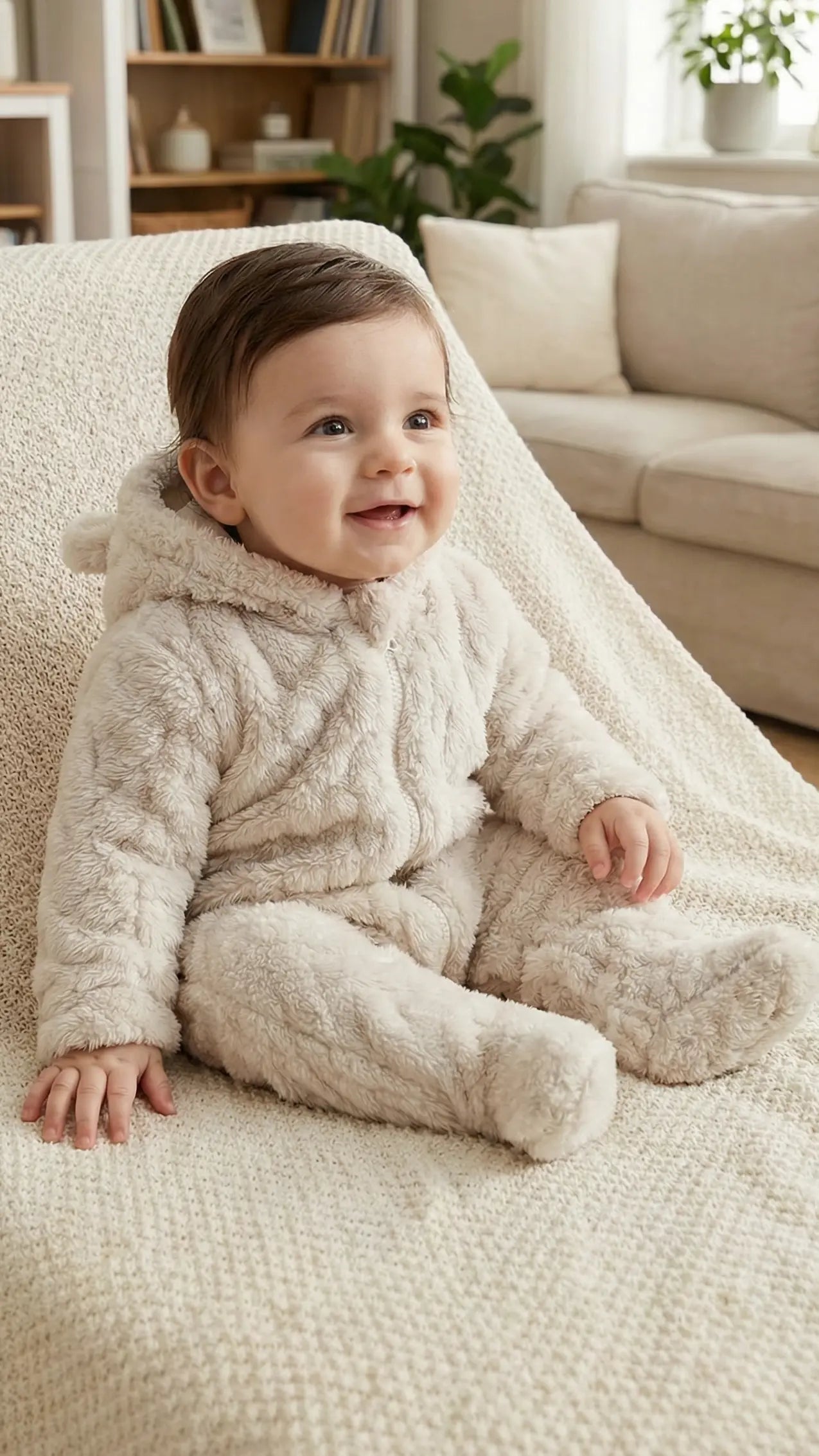 Élanoora Teddy - Hooded Baby Romper (Unisex)