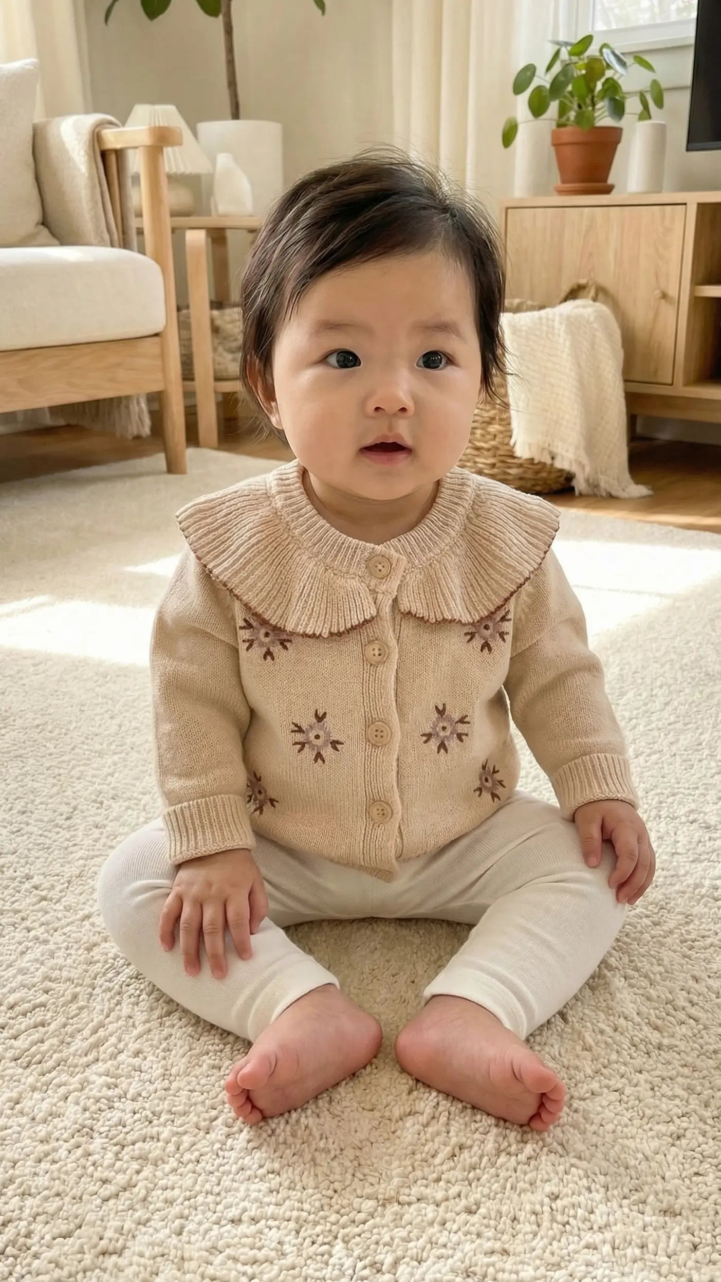 Élanoora Rosette - Girls' Baby Cardigan