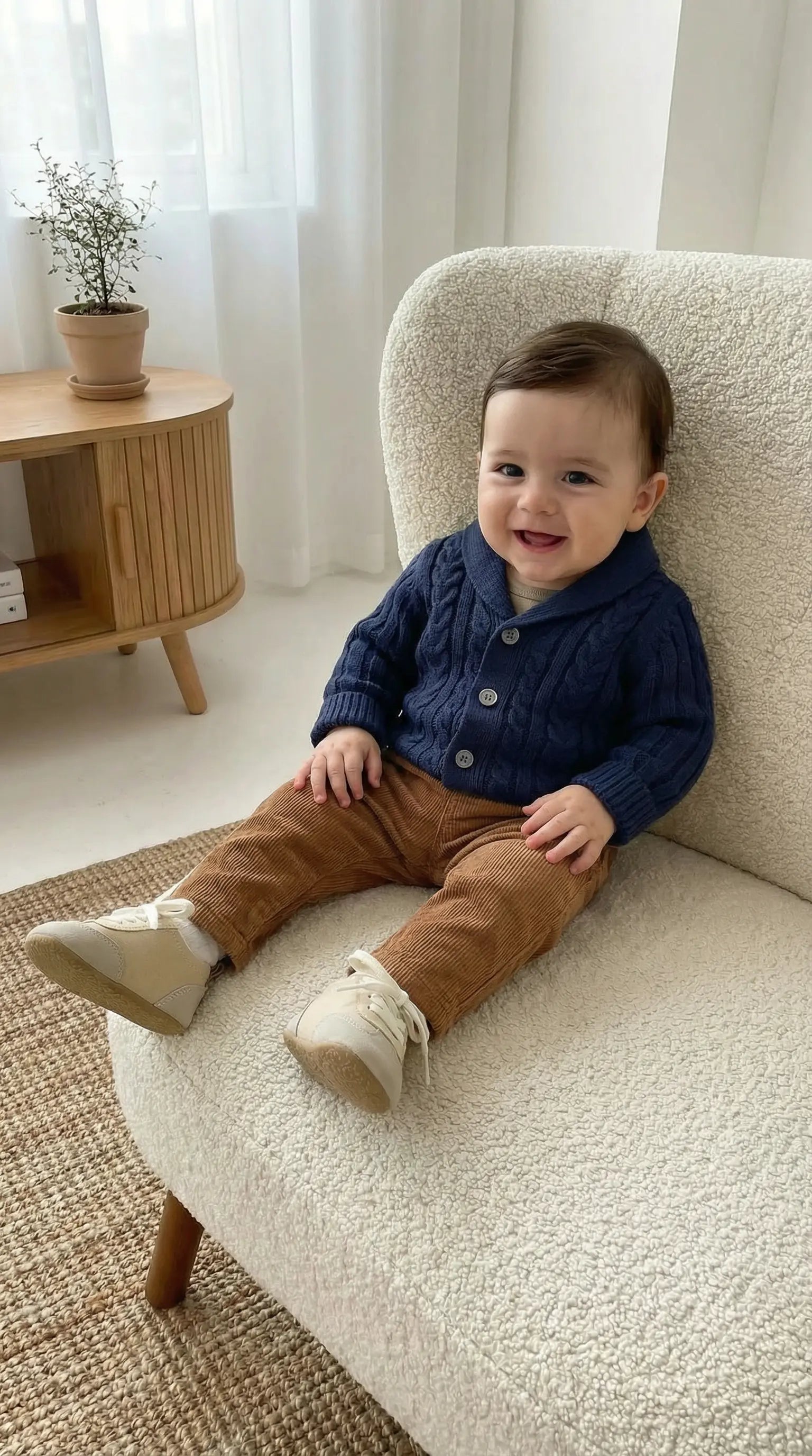 Élanoora Barker - Boys' Baby Cardigan