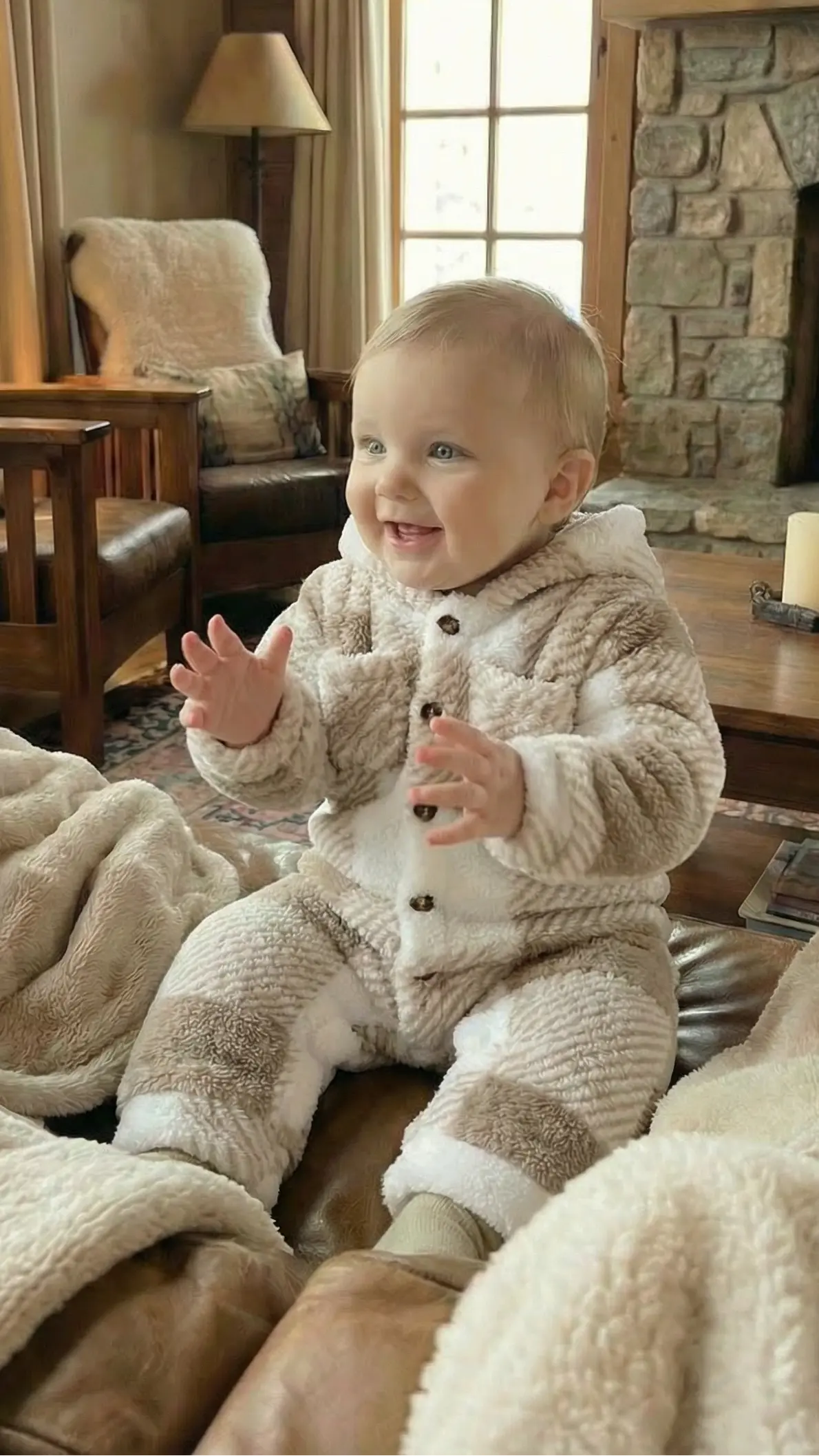 Élanoora Fawn - Hooded Baby Romper (Unisex)