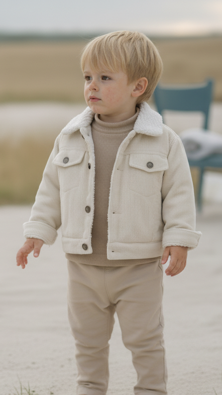 Kids' Overcoat Winter New Korean Style Fleece-lined Thickened Lamb Wool Corduroy Clothes