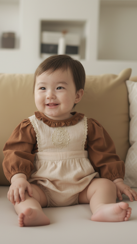 Korean Style Baby Autumn Jumpsuit Long Sleeve
