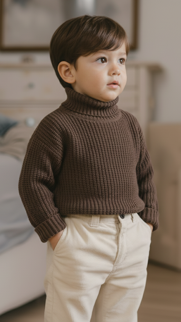 Élanoora Heritage Knit Turtleneck Sweater