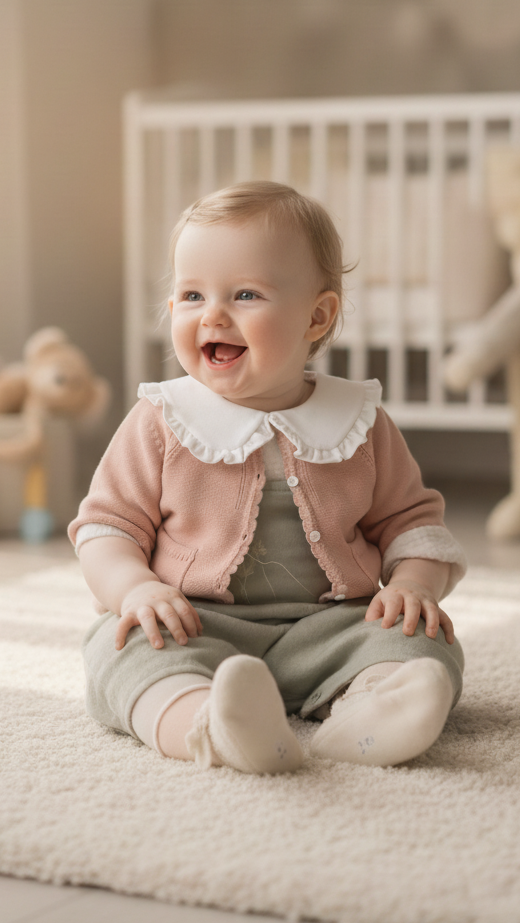 Baby Children 0-3 Years Old Baby Girl Sweet Baita Cardigan Knitted Coat