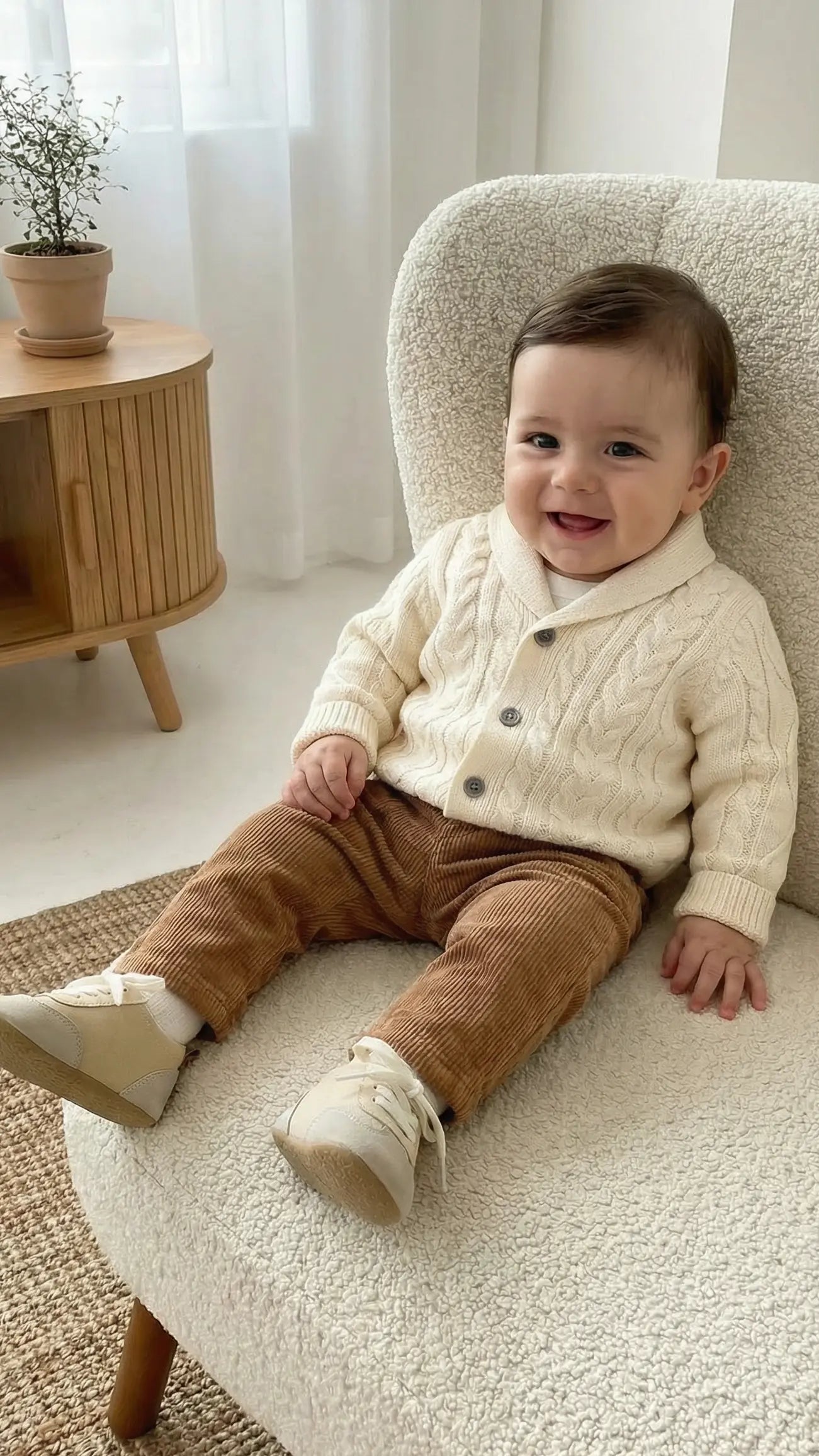 Élanoora Barker - Boys' Baby Cardigan