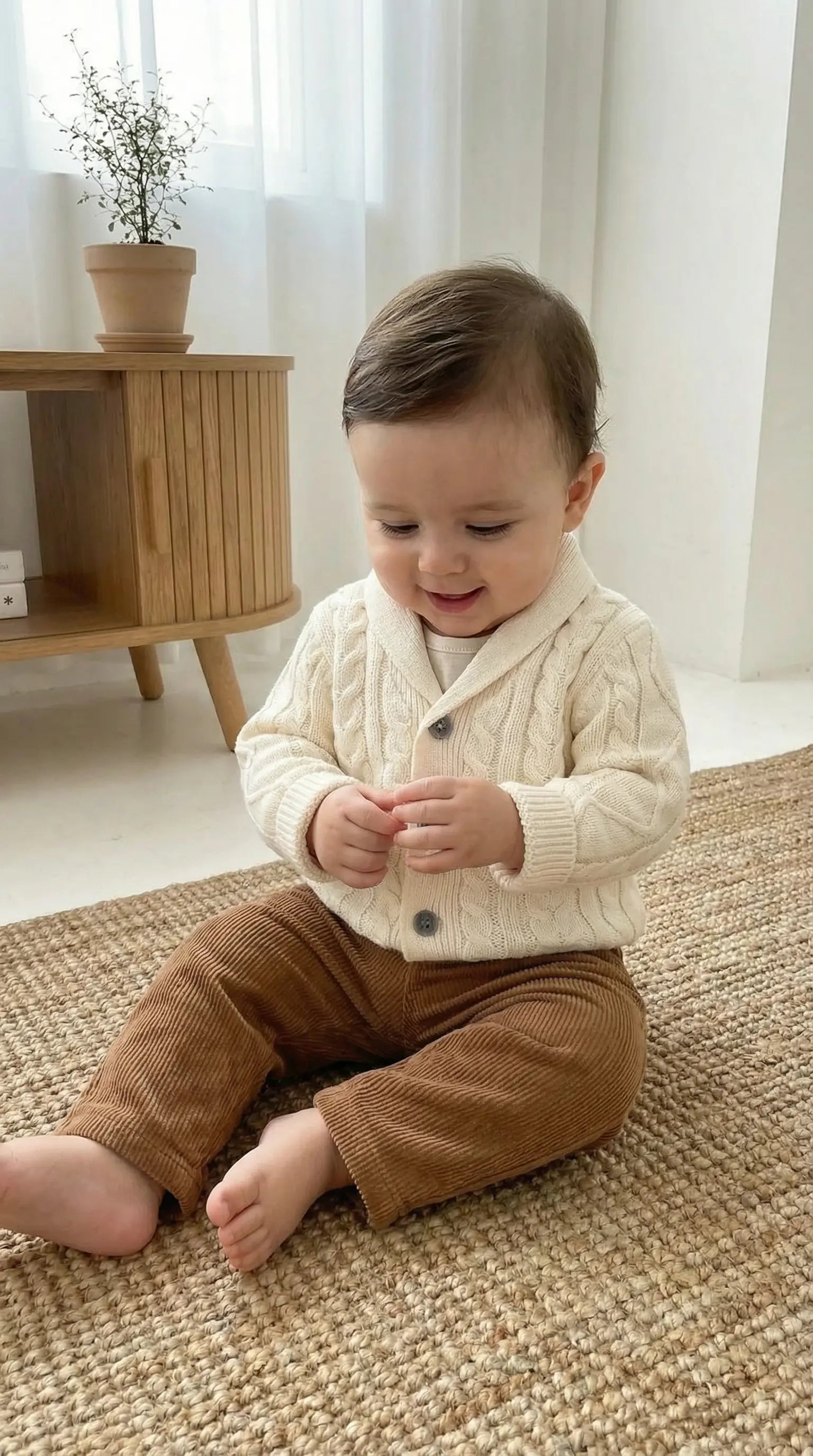 Élanoora Barker - Boys' Baby Cardigan