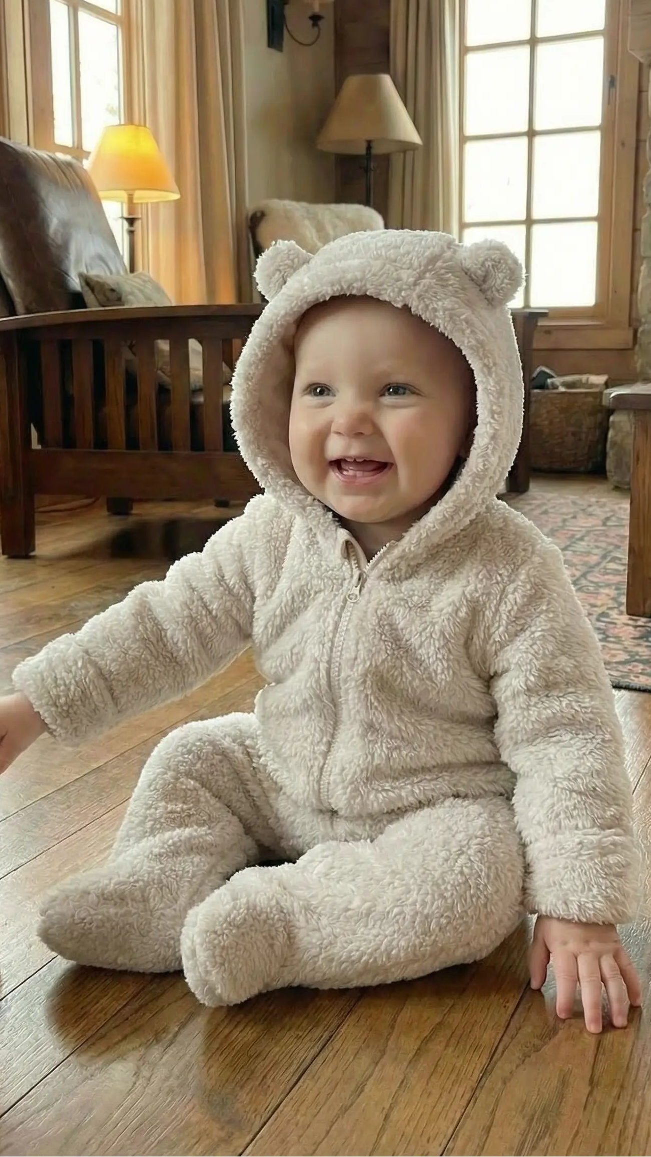 Élanoora’s Velour - Hooded Baby Romper (Unisex)