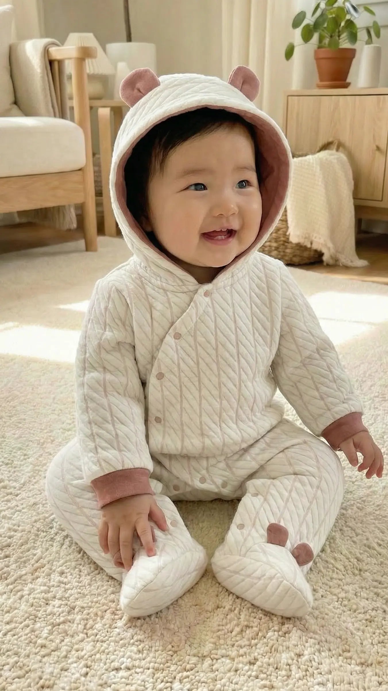 Élanora Doux - Hooded Baby Romper (Unisex)