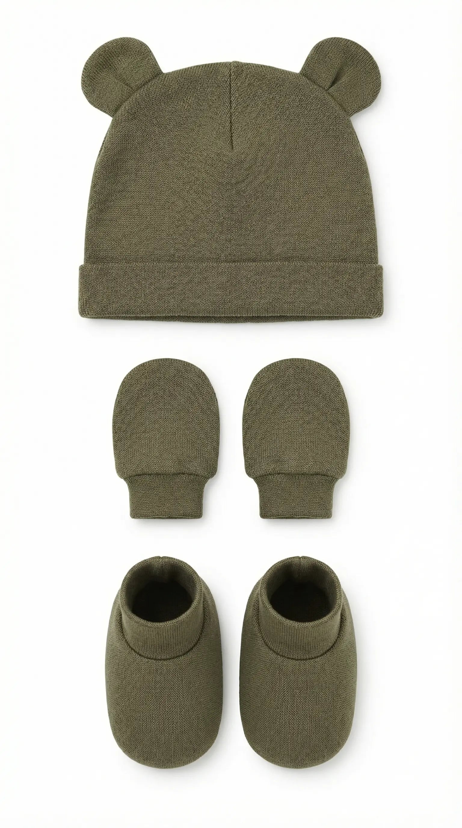 Little Cub Set (Mittens, Booties & Beanie)  Baby Apparel