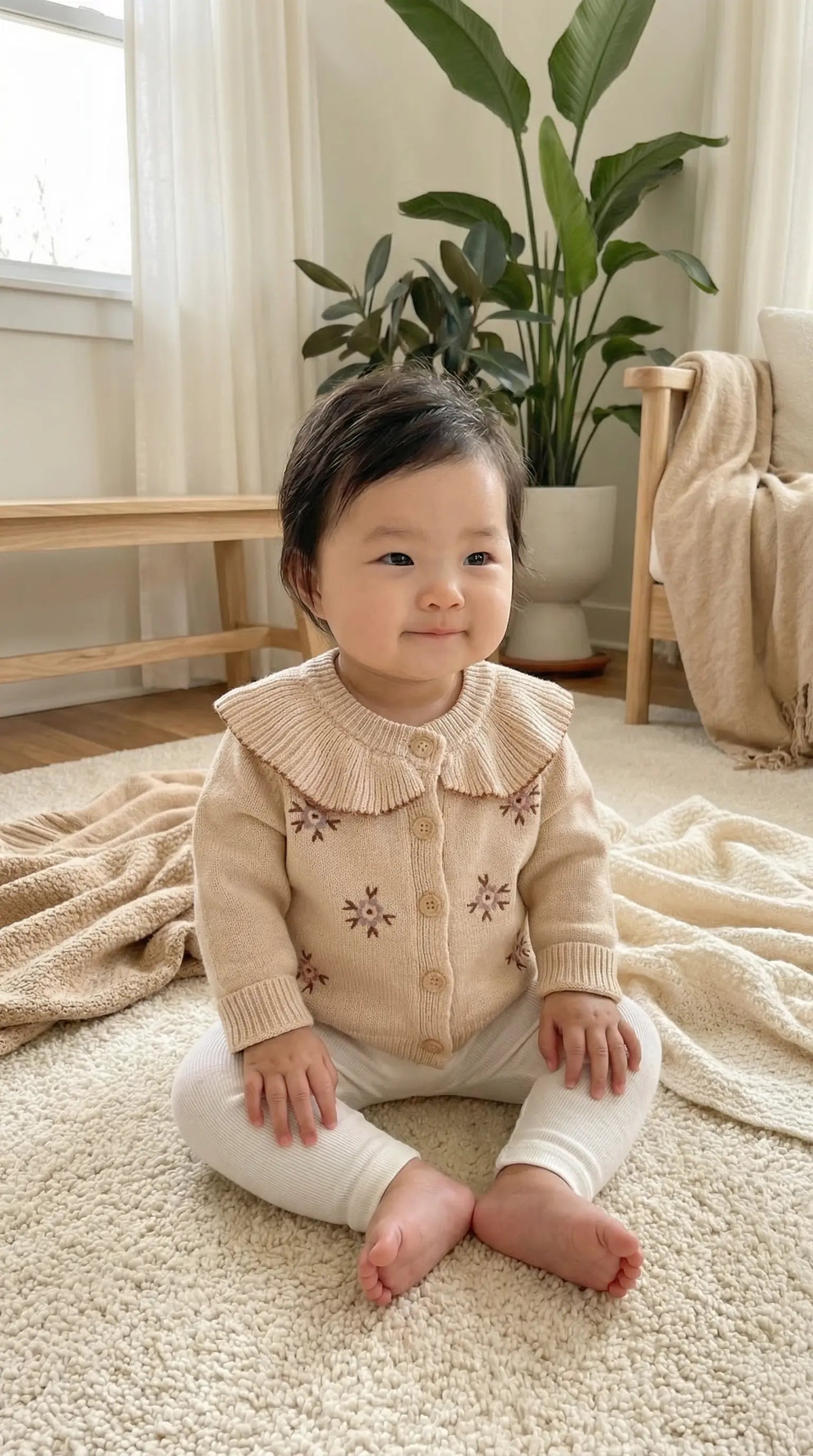 Élanoora Rosette - Girls' Baby Cardigan