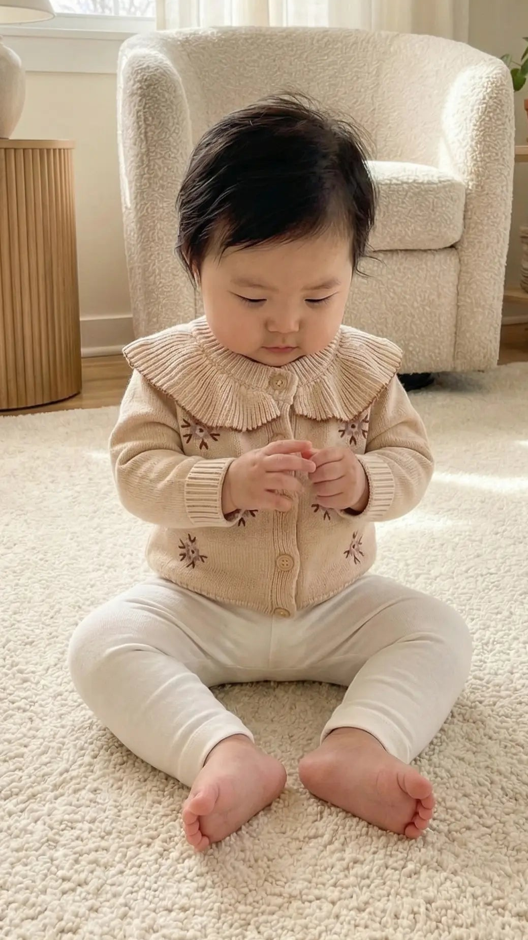 Élanoora Rosette - Girls' Baby Cardigan