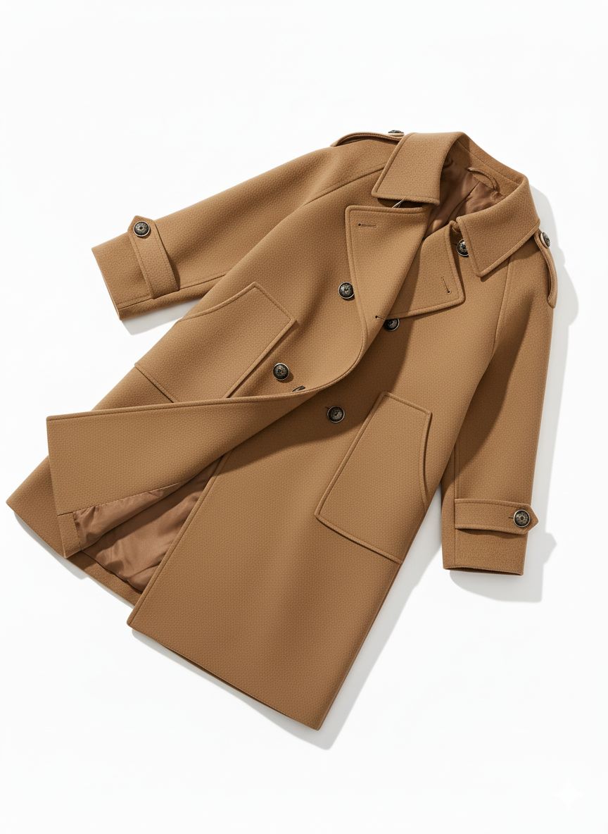 Girls' Woolen Coat Mid-length Autumn And Winter College Style