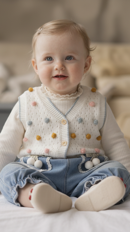 Baby Clothes Cotton Sweater Vest Cardigan