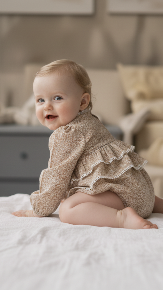 Autumn New Baby Girl Double Lace Skirt Cotton Yarn Printed Long Sleeve Princess Dress