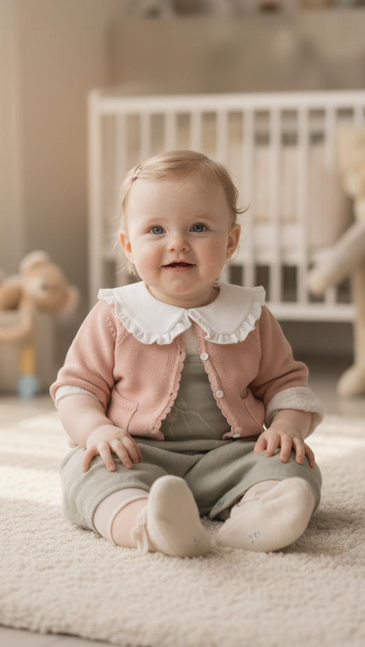 Baby Children 0-3 Years Old Baby Girl Sweet Baita Cardigan Knitted Coat