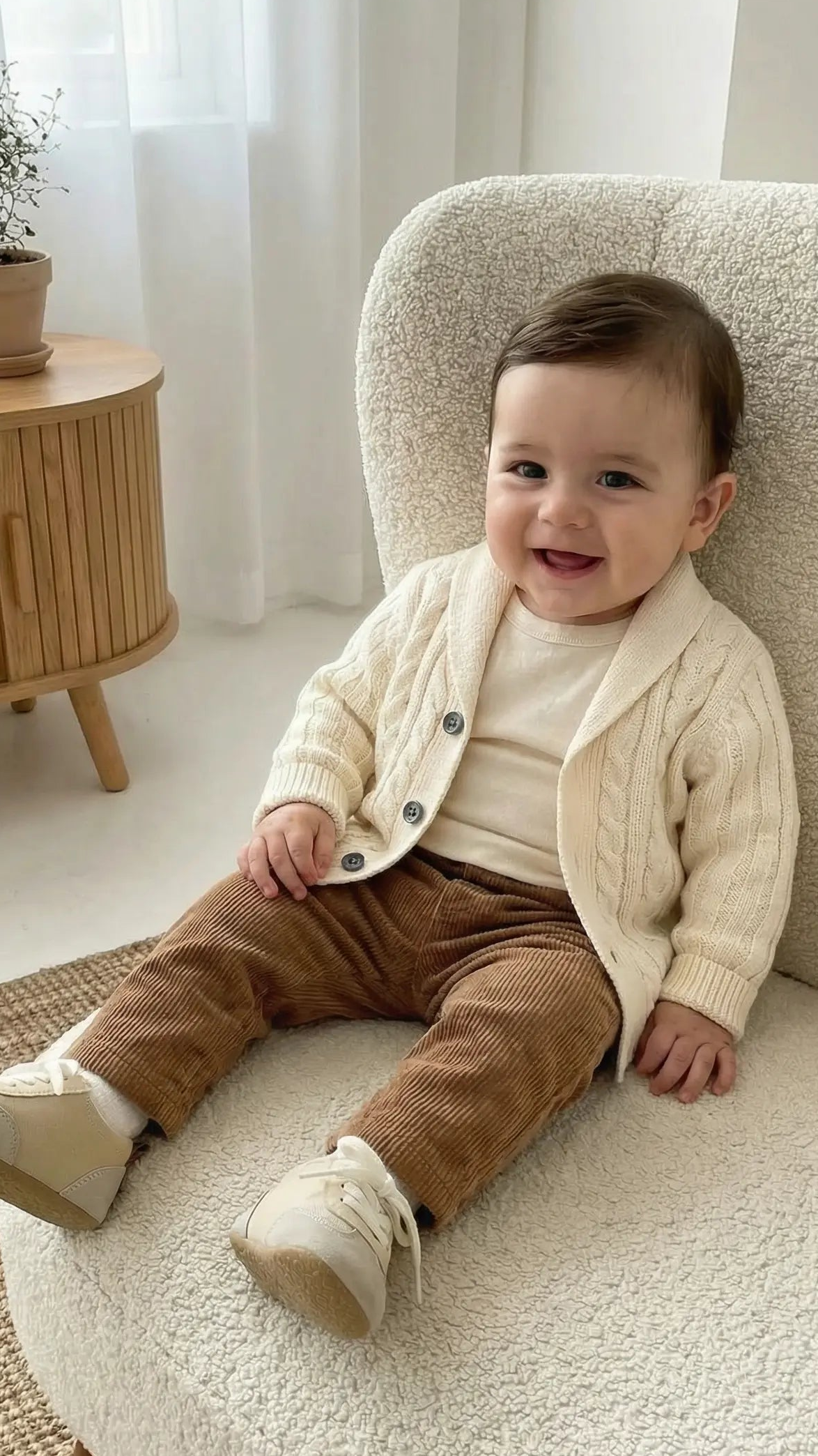 Élanoora Barker - Boys' Baby Cardigan