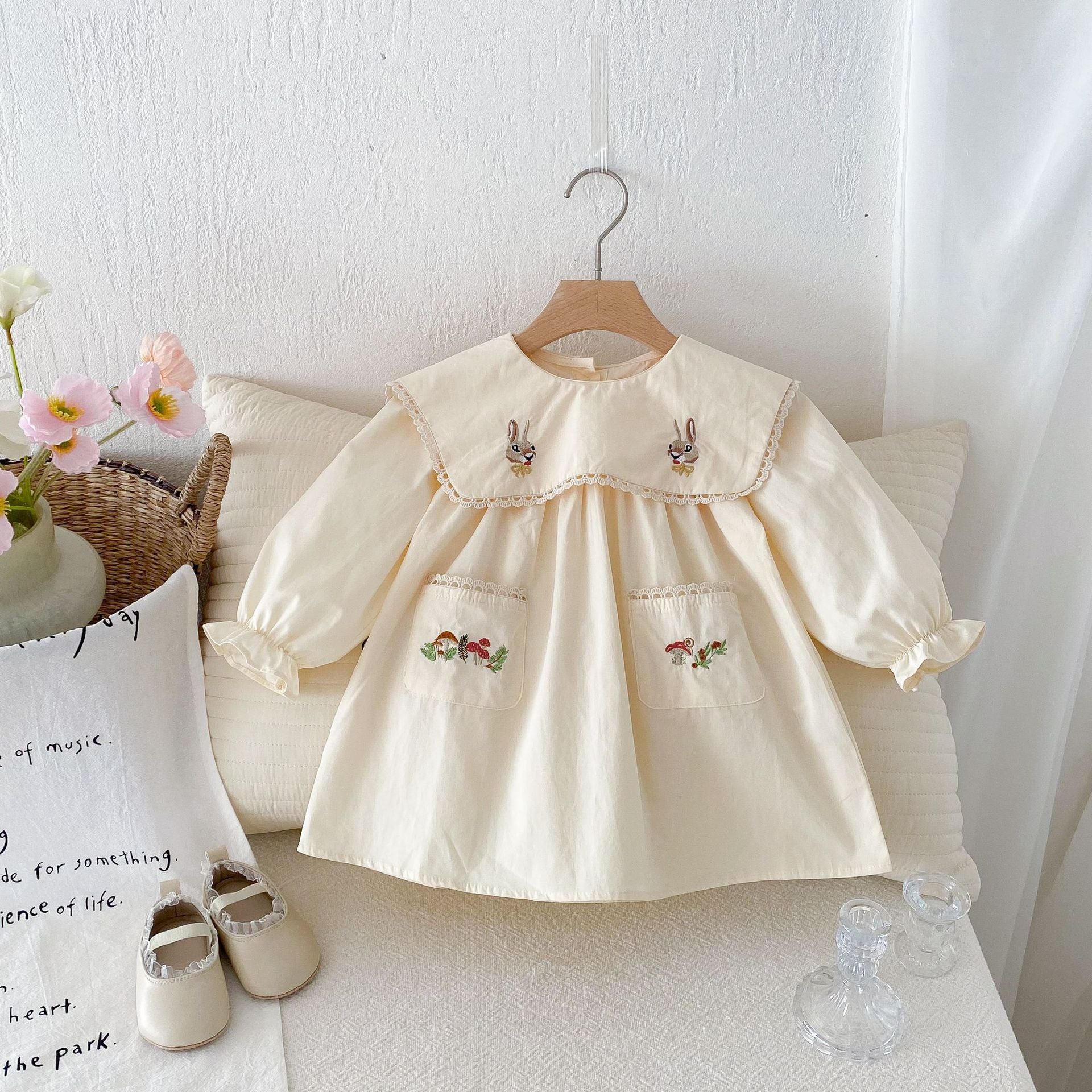 Élanoora Almond Bunny & Bloom Dress