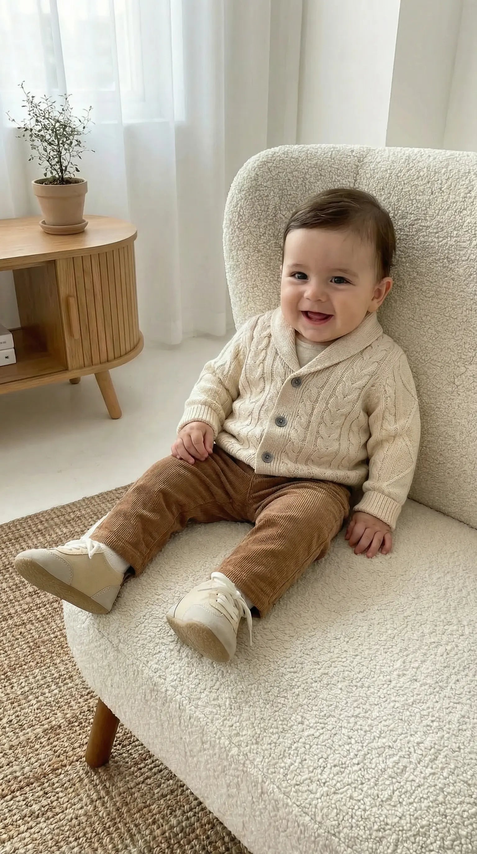 Élanoora Barker - Boys' Baby Cardigan