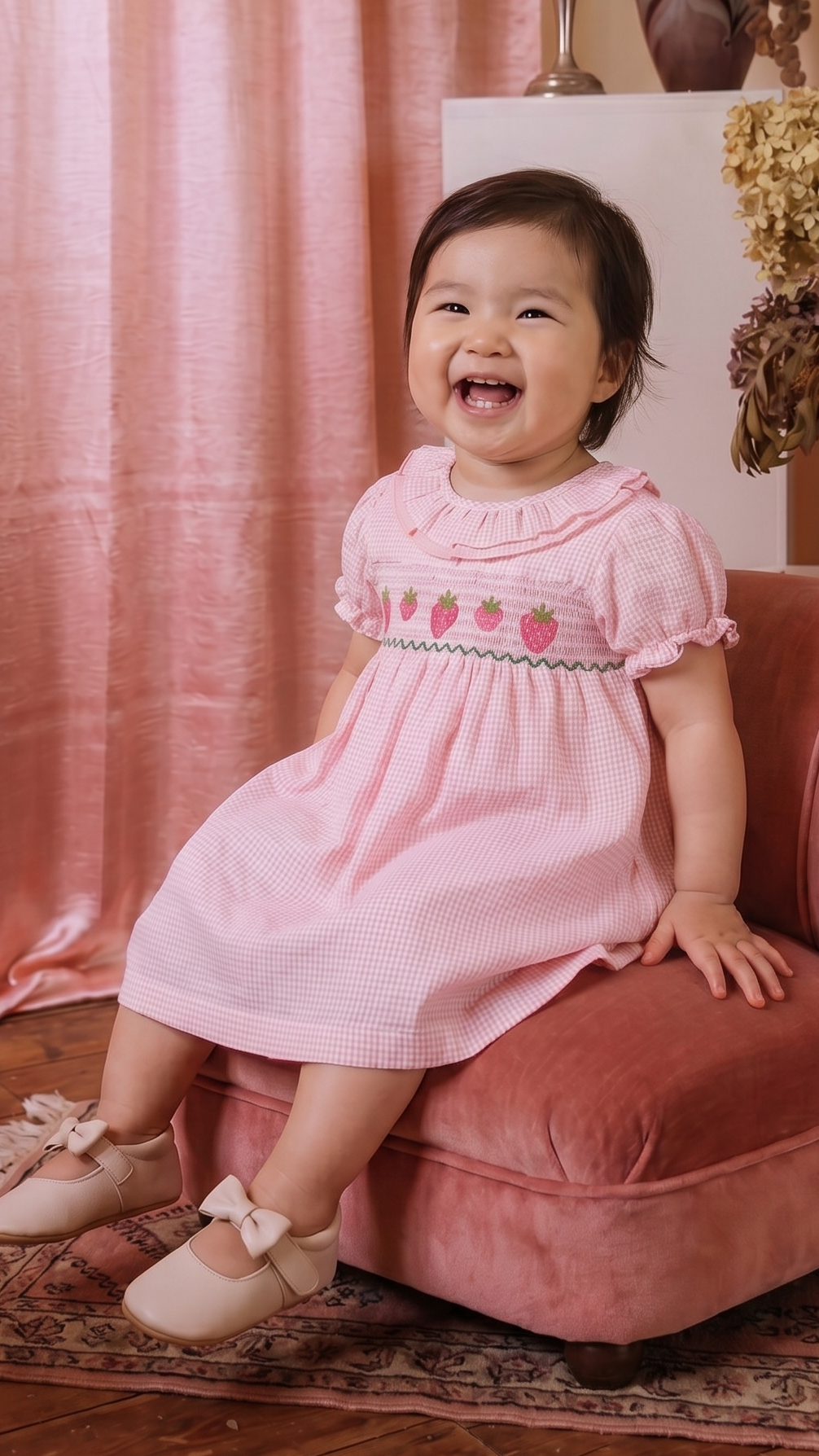 Élanoora Fraise Jardin - Baby Dress